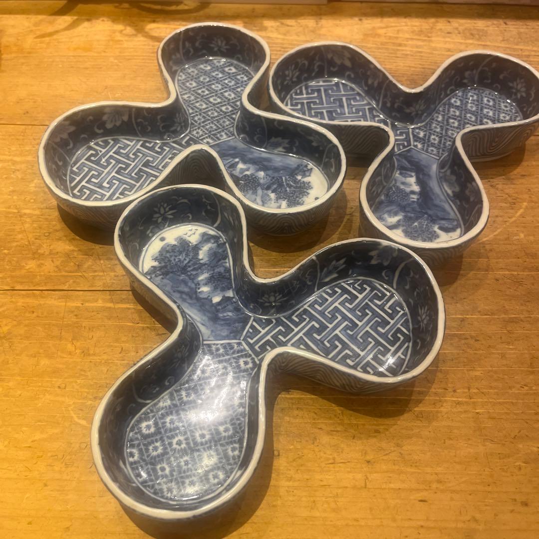 シ*ロ様 廣野俊彦　　染付皿　　　5客