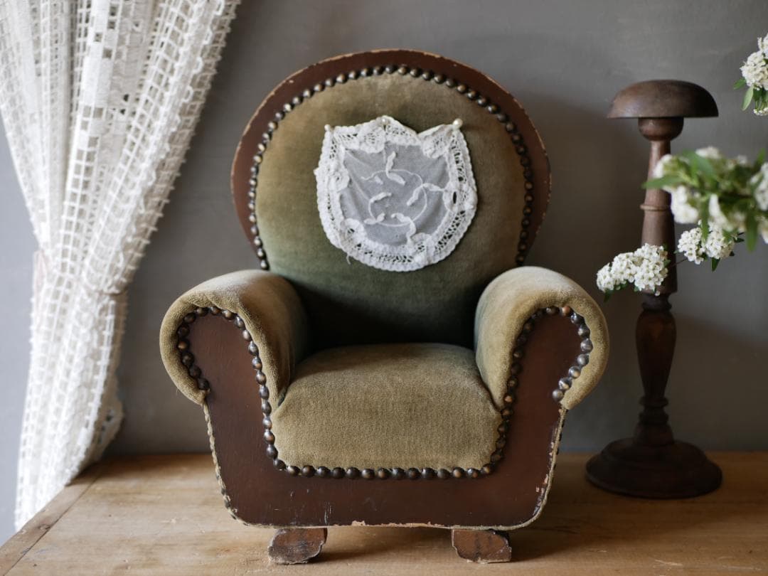 ソファ　チェア　フランスアンティーク　ぬいぐるみ用　アンティークチェア