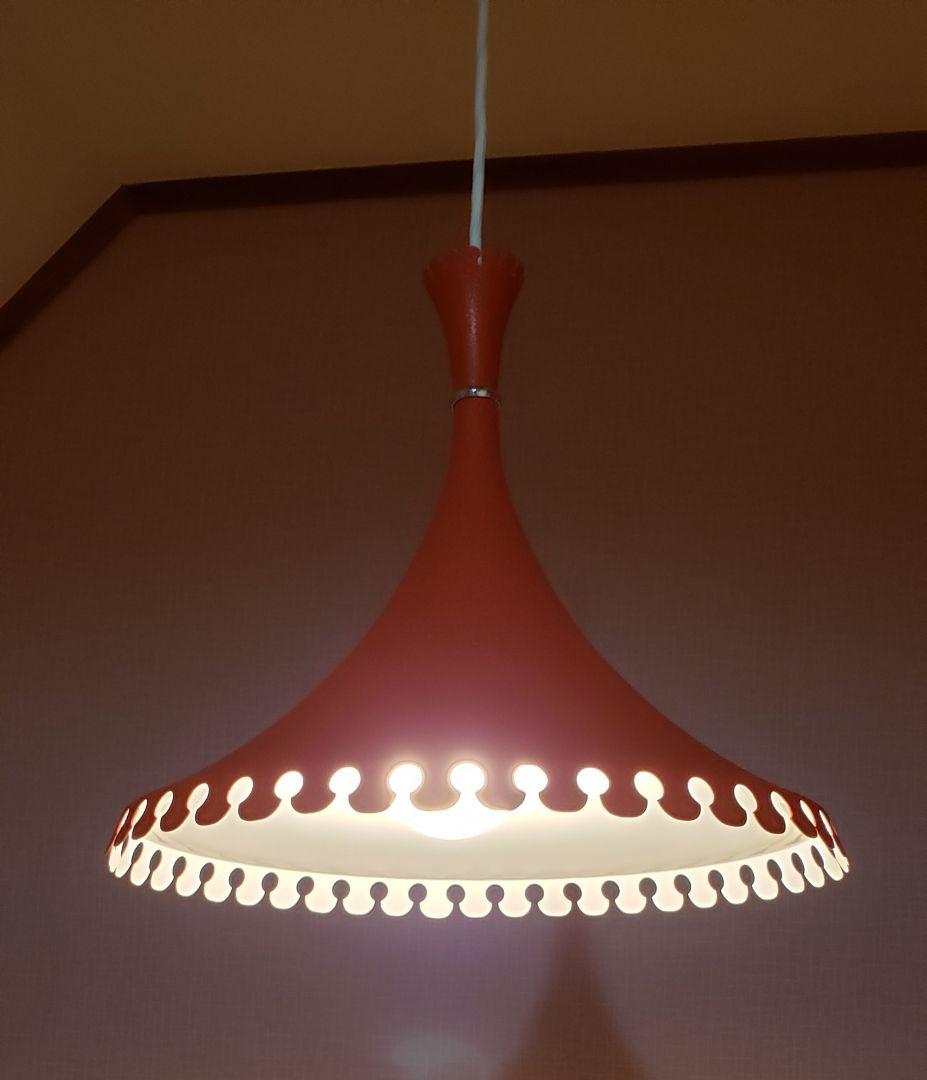 昭和レトロ ペンダントライト 当時物 ナショナル オレンジ