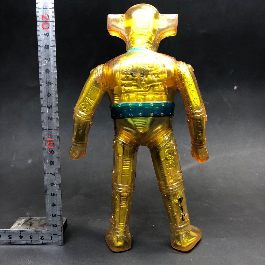 当時物ブルマァク　レッドバロン　ソフビ　記名あり　昭和レトロ　クリアー　ロボット