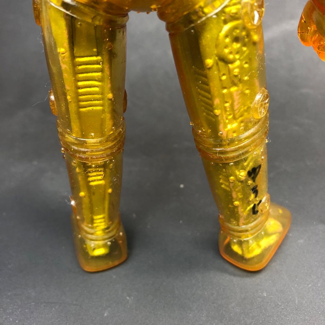 当時物ブルマァク　レッドバロン　ソフビ　記名あり　昭和レトロ　クリアー　ロボット