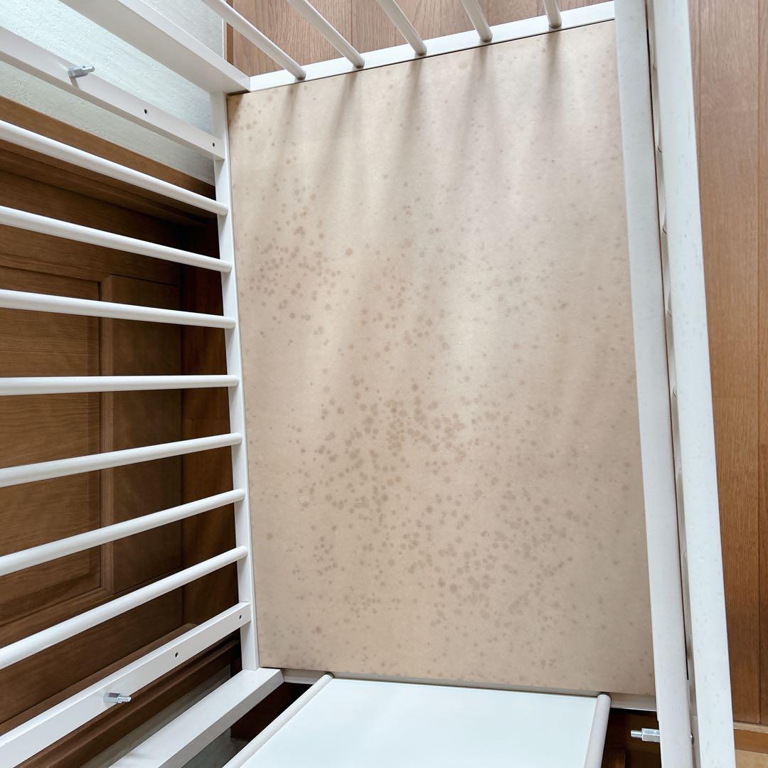 キンタロー ベビーベッド スヌーピー ホワイト 不具合無し おしゃれ 床下収納