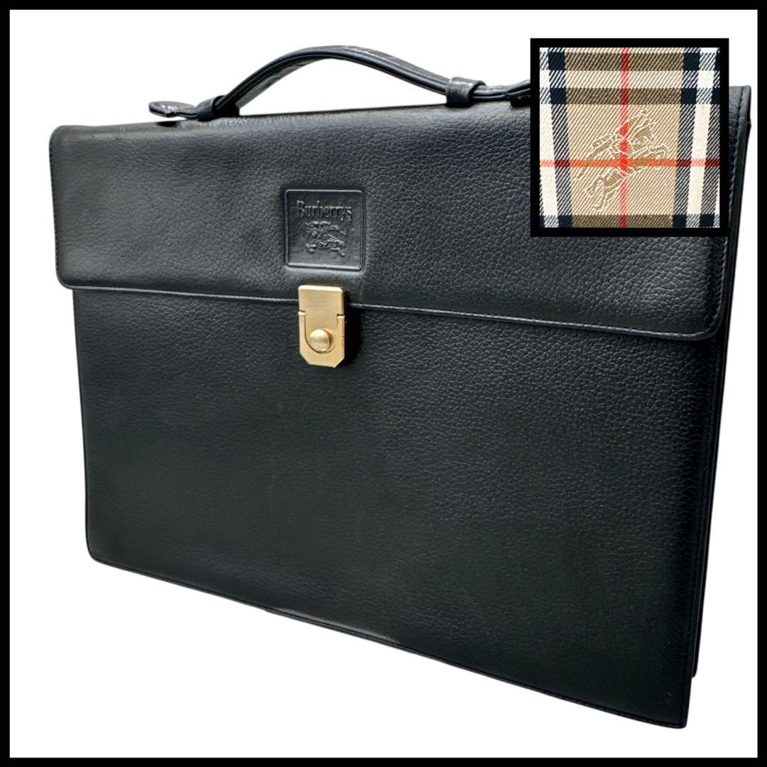 バッグ Burberry Shadow Horse Briefcase Black