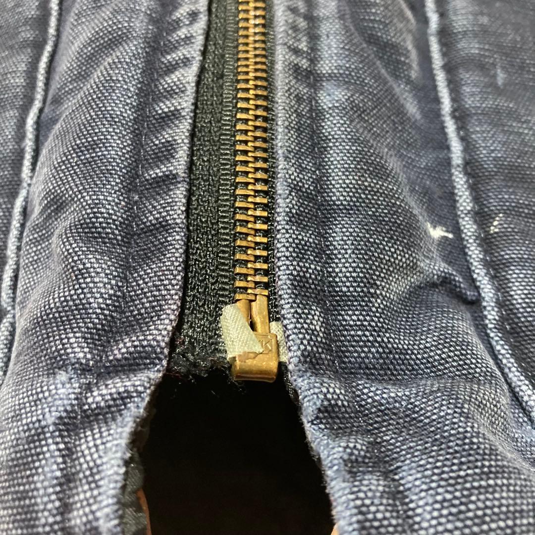 CARHARTT ダックベスト 紺 XL フェード カーハート USA製 腰ゴム