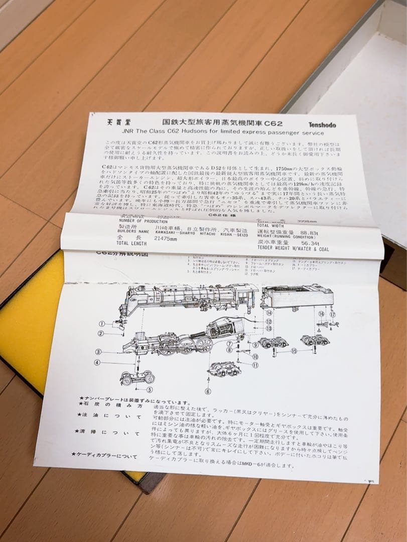 か*ん様 天賞堂 C62 2 蒸気 機関車 No 491 国鉄 HOゲージ 鉄道