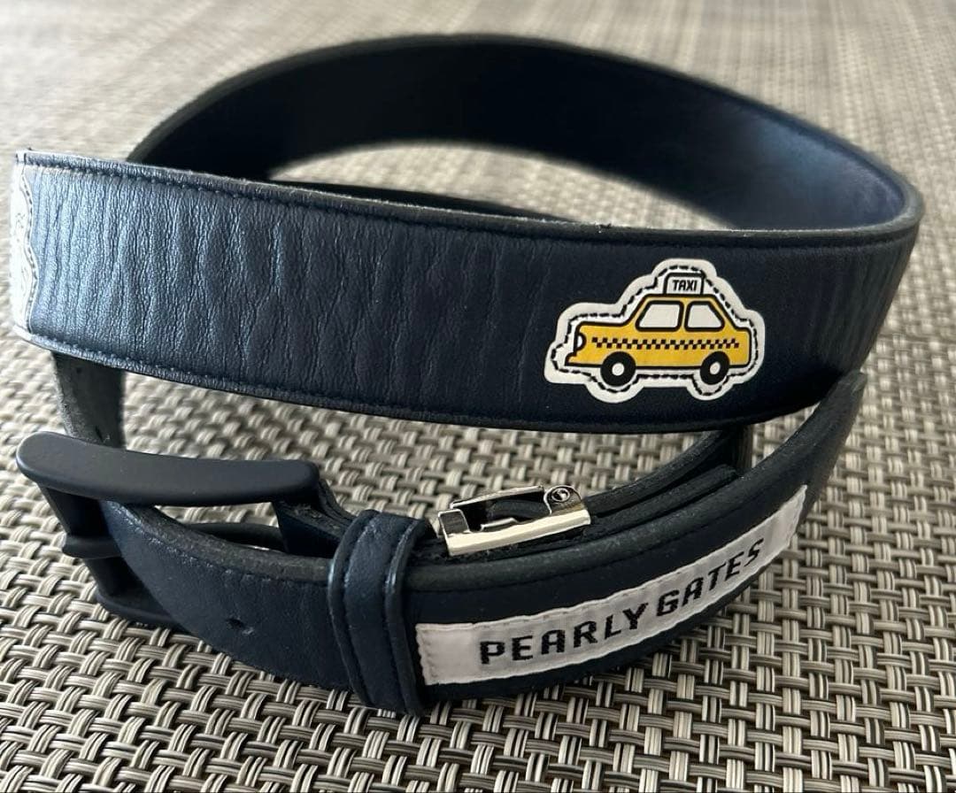 パーリーゲイツ☆ニューヨークシリーズのタクシー柄！ダークネイビー！レザーベルト