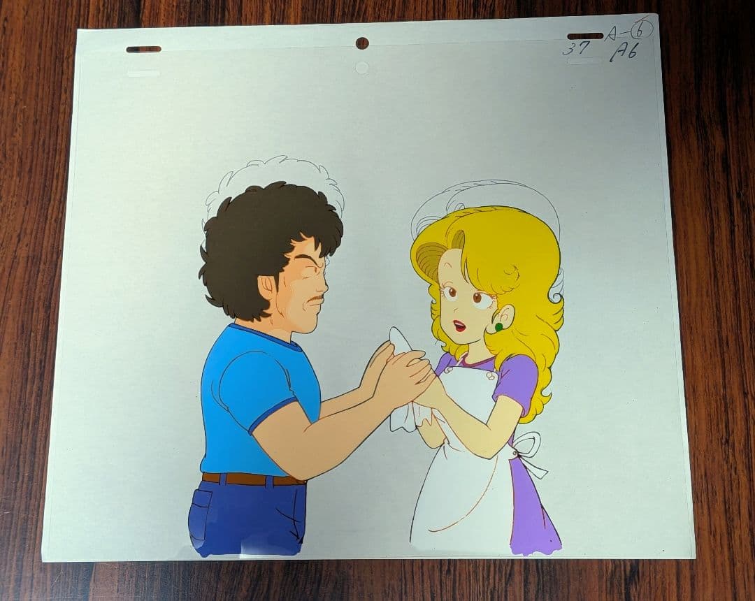 セル画　Dr.スランプアラレちゃん　せんべえさん＆みどりさん