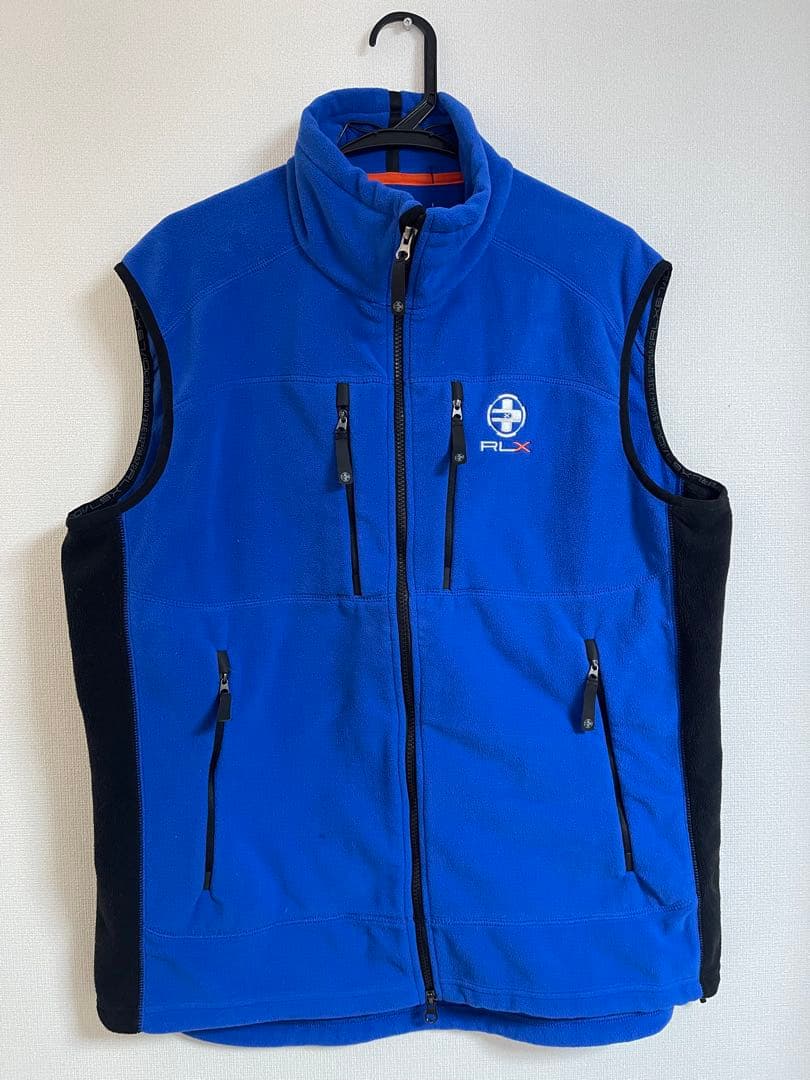RLX フリース ベスト 青