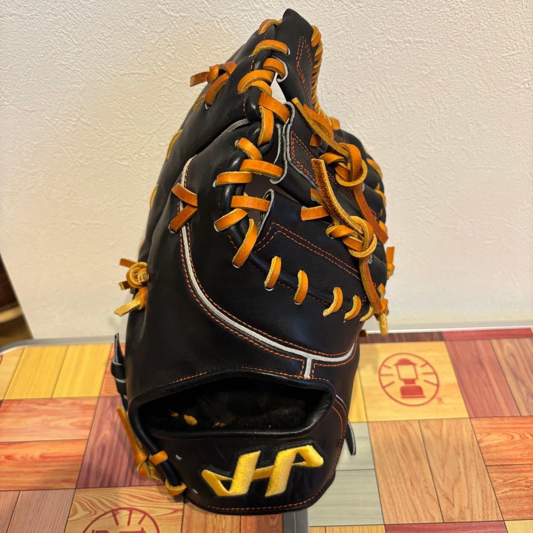 未使用 ハタケヤマ 軟式 ファーストミット ブラック 一塁手用 THX-831X