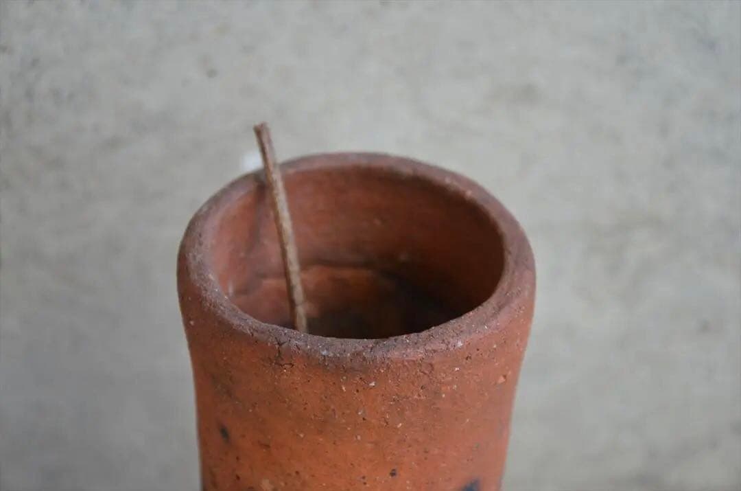 江戸初期　常滑　筒花生　花器　骨董品　アンティーク　g