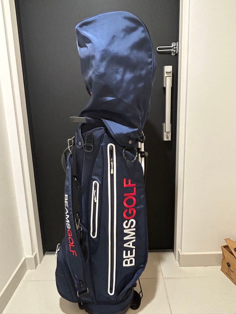 BEAMSGOLF キャディバッグとセルフスタンドバッグ(ネイビー)セット