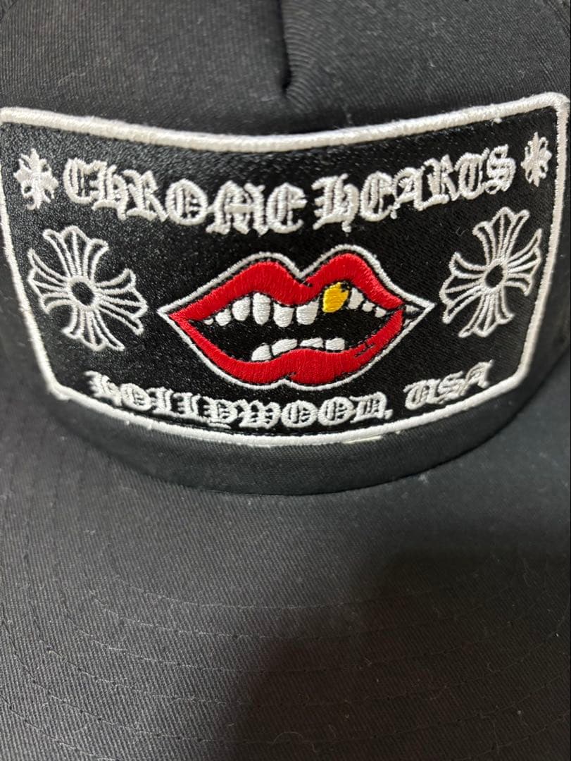 CHROME HEARTSキャップ ブラック メッシュキャップ USA産