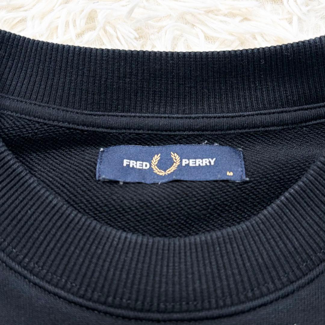 ✨ぞぞ✨フレッドペリー　スウェット　ティップライン　ブラック　M