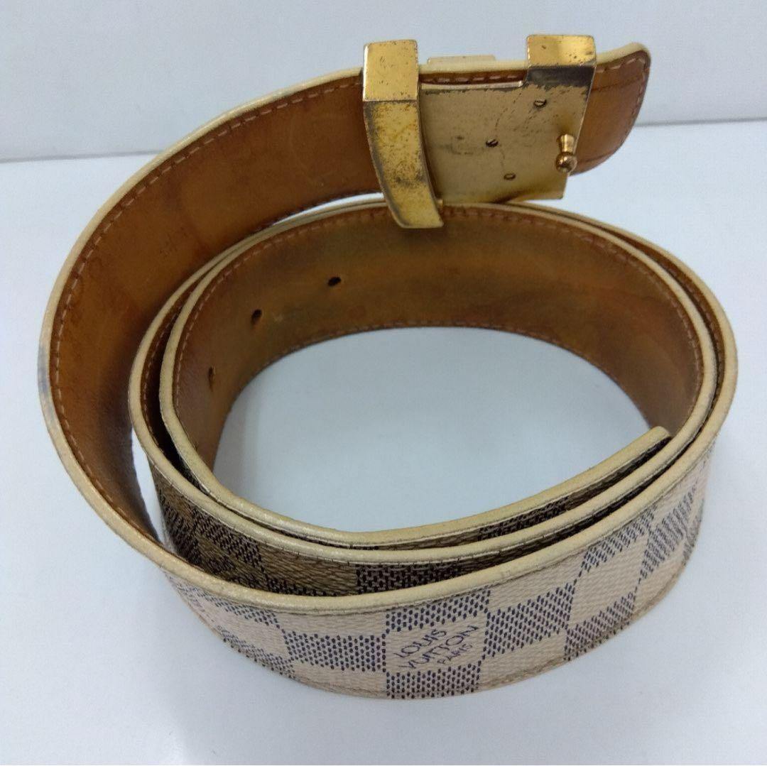 EV39 ルイヴィトン ダミエアズール サンチュール ベルト 85サイズ