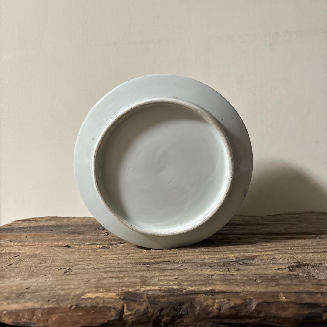 古伊万里たこ唐草蓋物　アンティーク 古道具　骨董　蕎麦猪口　検:李朝.白洲正子