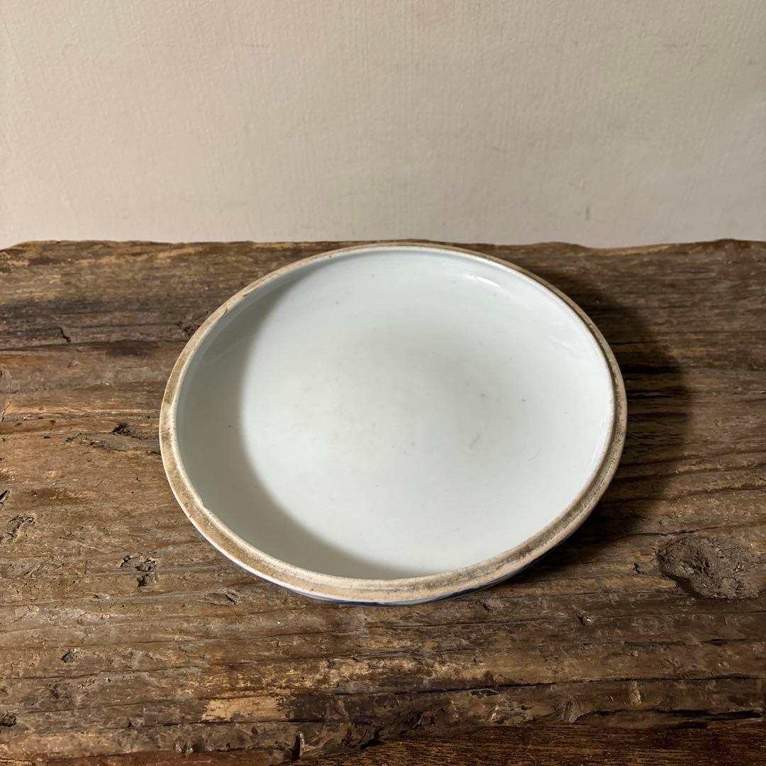 古伊万里たこ唐草蓋物　アンティーク 古道具　骨董　蕎麦猪口　検:李朝.白洲正子