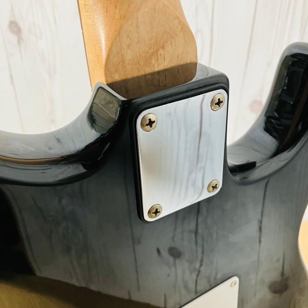 Legend エレキギター ストラトキャスター レフティ ブラック×ホワイト