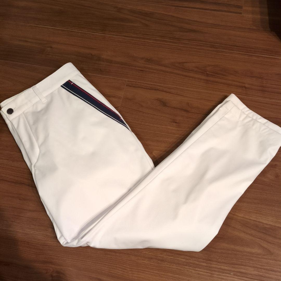 トミーヒルフィガーゴルフ防風 フリース ホワイト パンツ LL