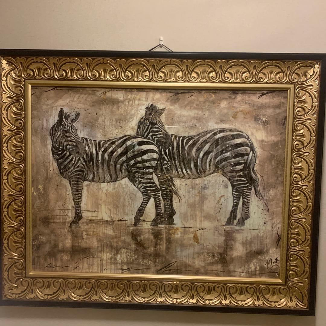 金運　開運　絵画　ゴットフライドマルタ　シマウマ　アート　馬　インテリア　雑貨