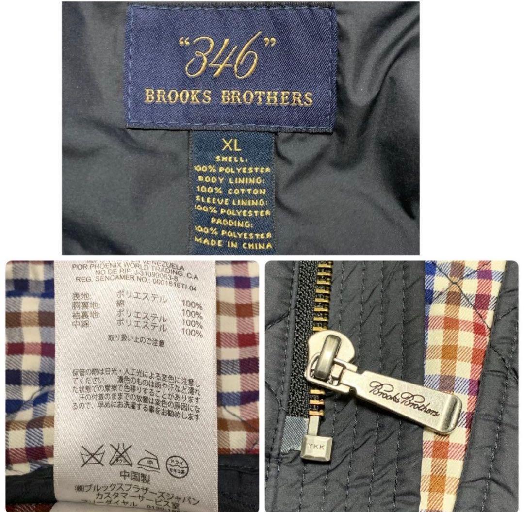 【美品】ブルックスブラザーズ　キルティングコート　フード　ダークネイビー　XL