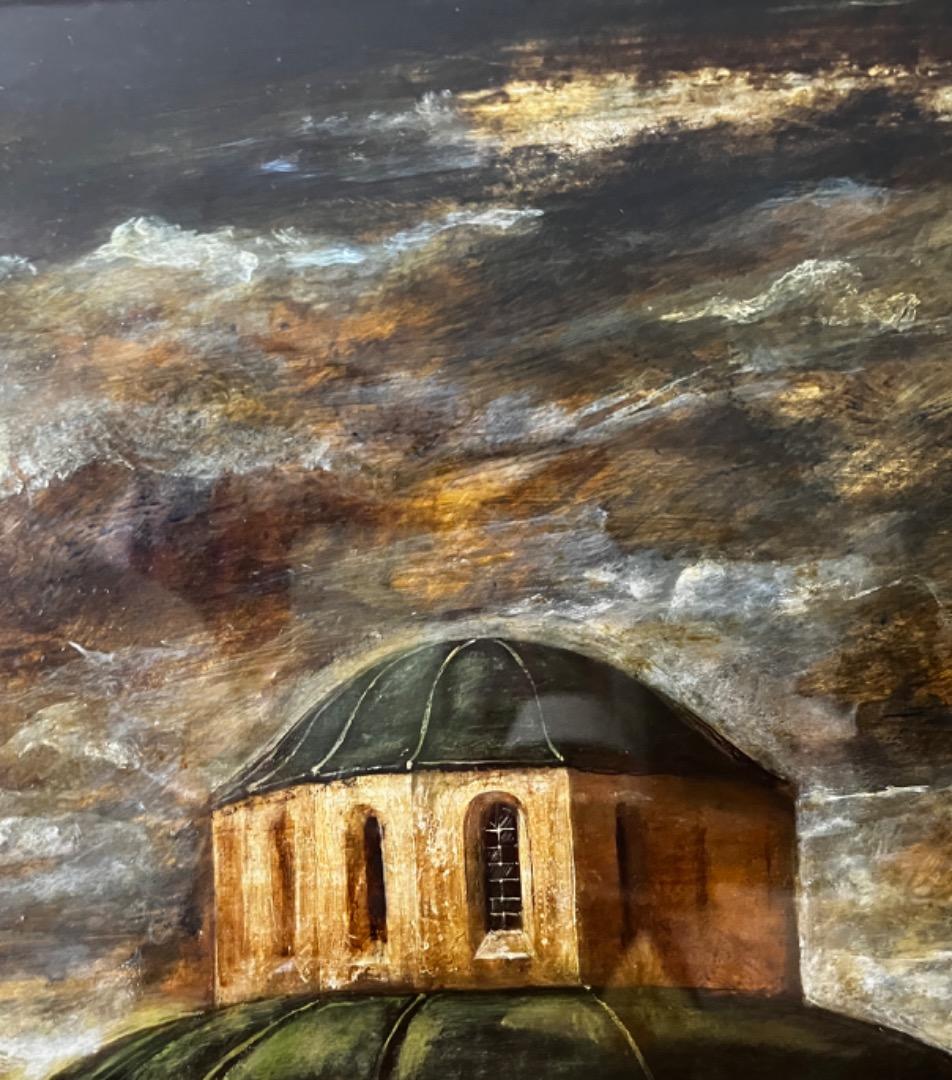 真作　吉岡正人 夜明け前 F10 テンペラ等　初期の傑作！　購入時400000