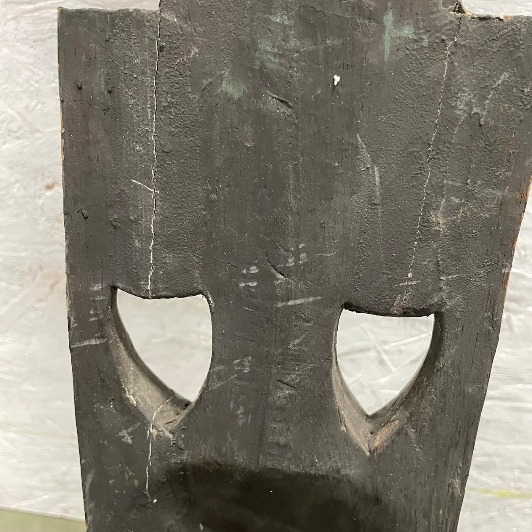 木彫り 飾り お面 アンティーク オブジェ アジアン家具 壁飾り Y0379