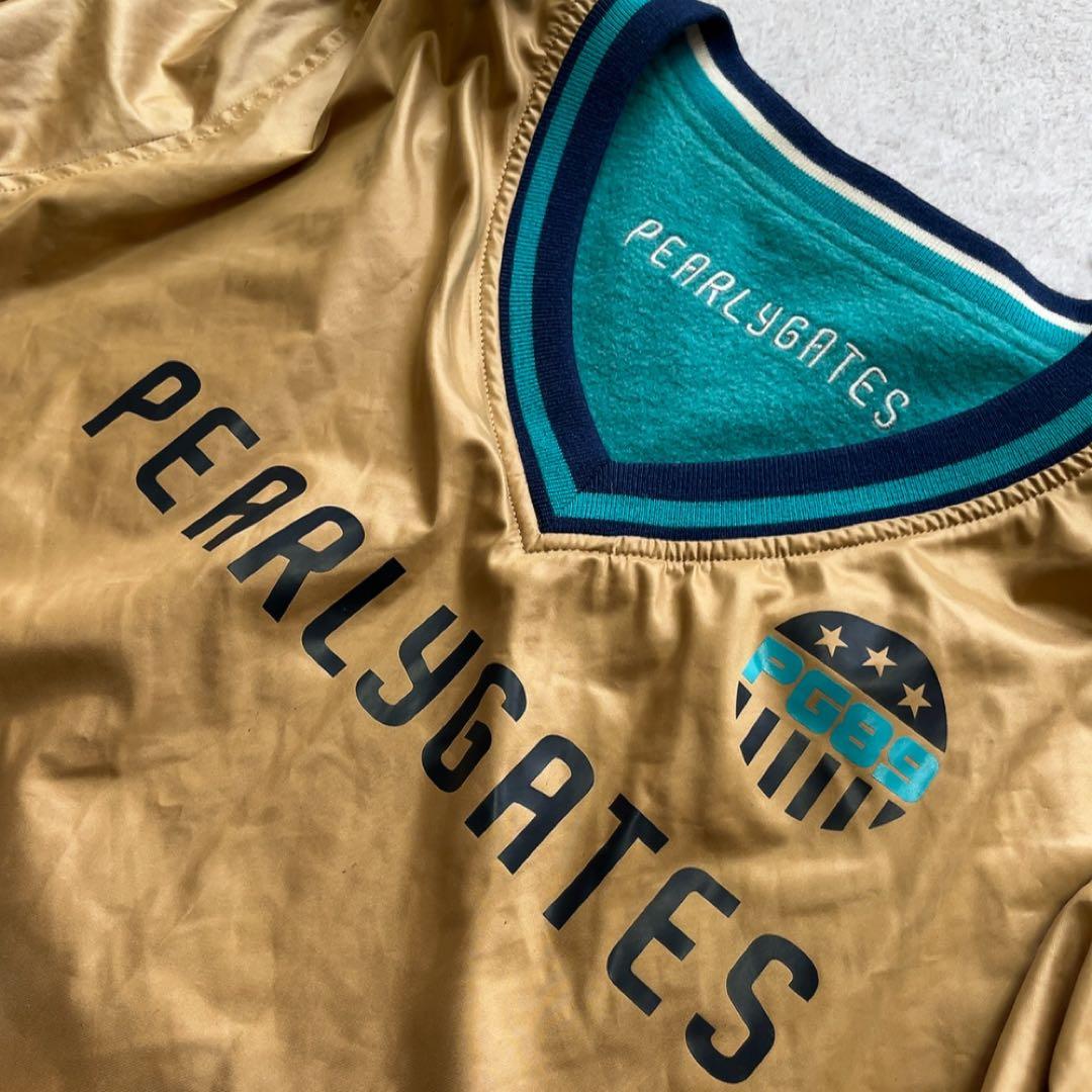 美品　パーリーゲイツ　リバーシブル　スニード　ゴールド　キャメル　フリース XL