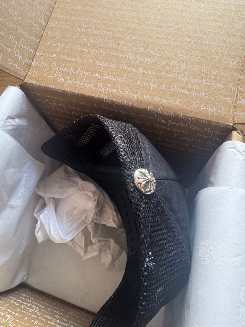 クロムハーツ　カーフヘア セメタリークロス トラッカーキャップ