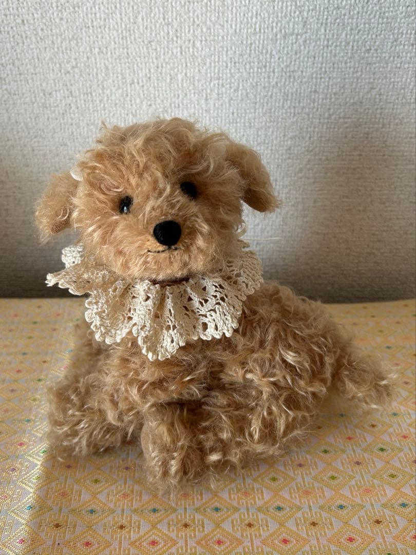ハンドメイド：テディベア　ワンコ（トイプードル）　2501