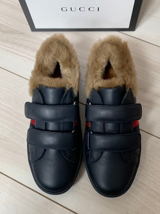 GUCCI エース　スニーカー　ファー付　チルドレンズ