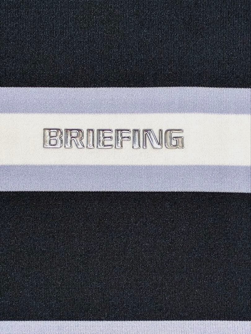 BRIEFING GOLF MARINE STRIPE HIGH NECK／L