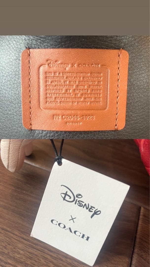 限定品 ディズニー COACH レザードール ミッキーマウス