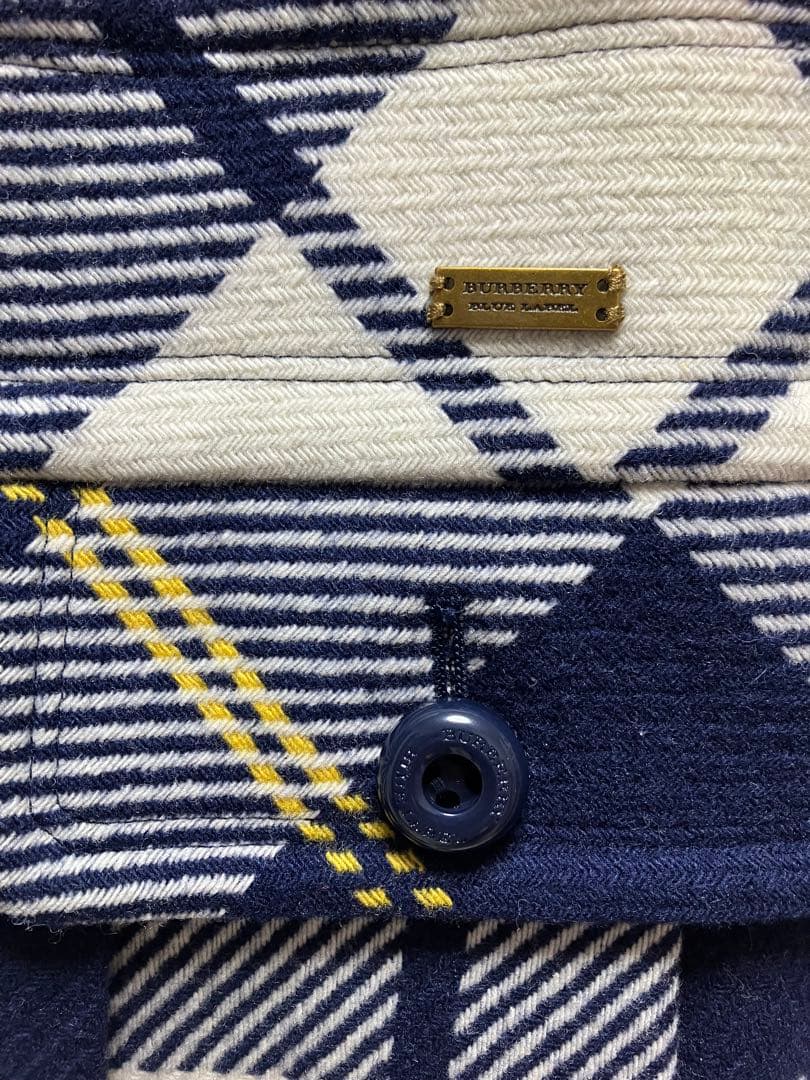 バーバリーブルーレーベル　ウールチェックミニワンピース