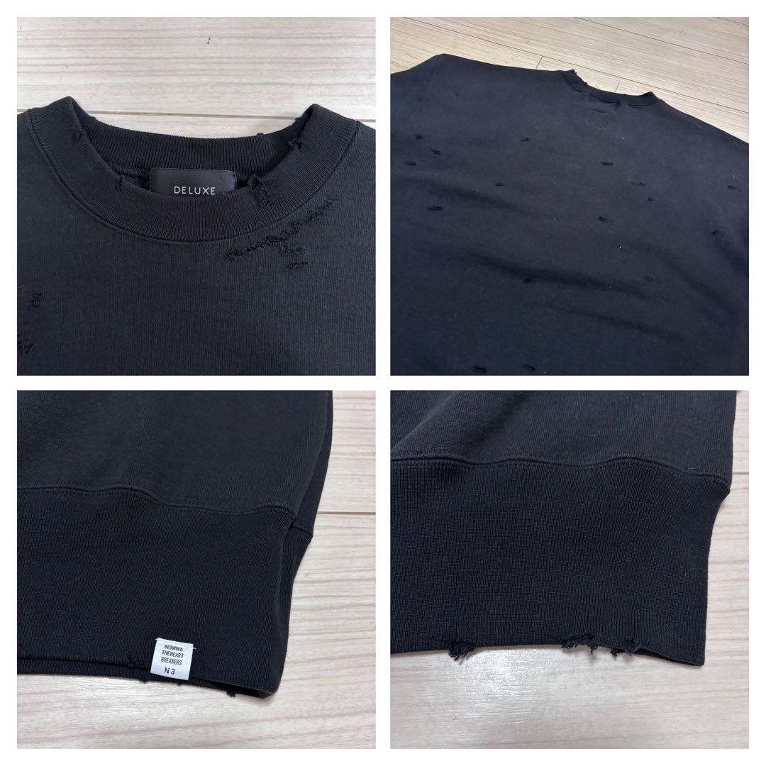 完売品 美品■BEDWIN x DELUXE■ヘヴィー スウェット ダメージ加工