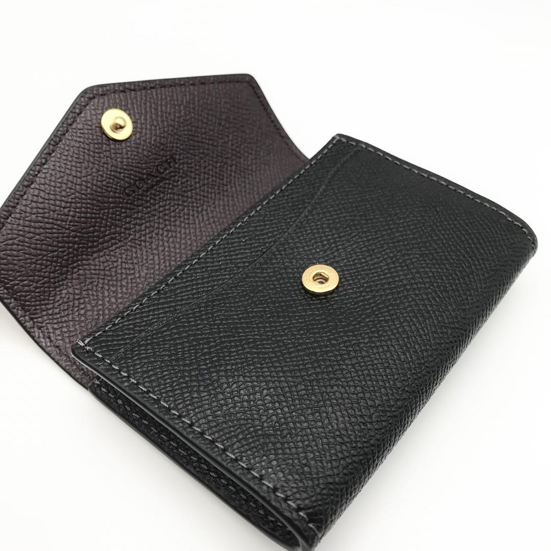 COACH 大人気！！ フラップ カードケース ブラック 名刺入れ 新品