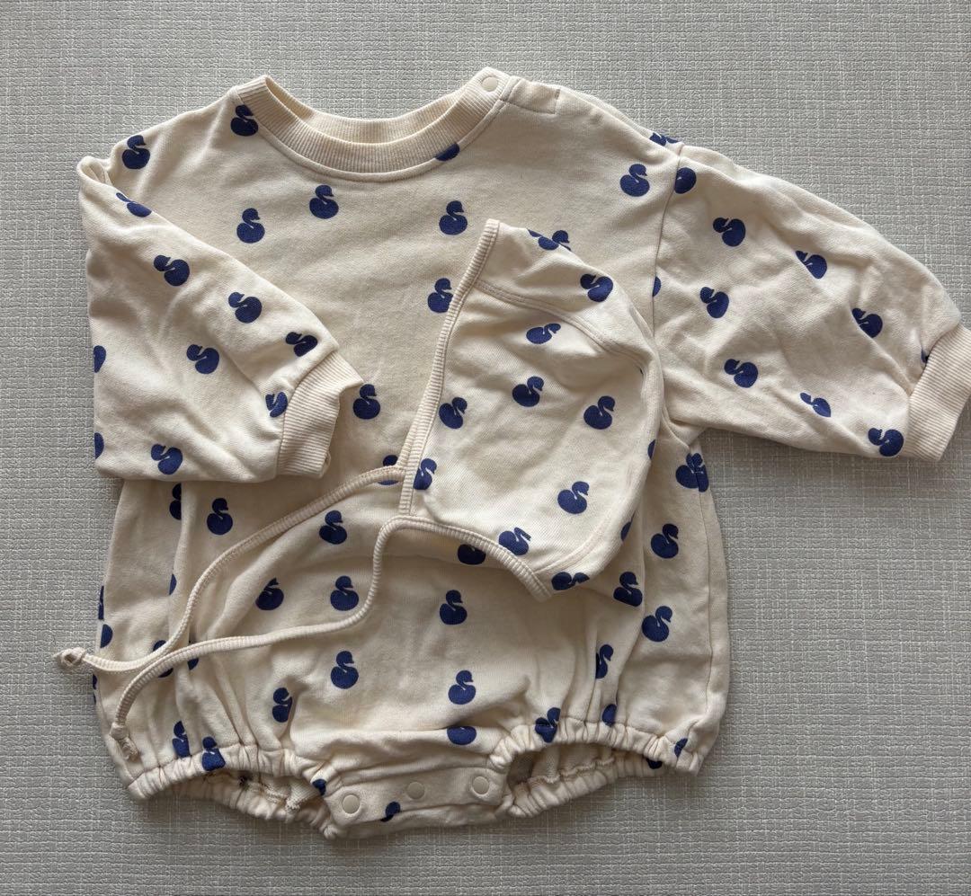 メルティッドバター　スワンロンパースセット