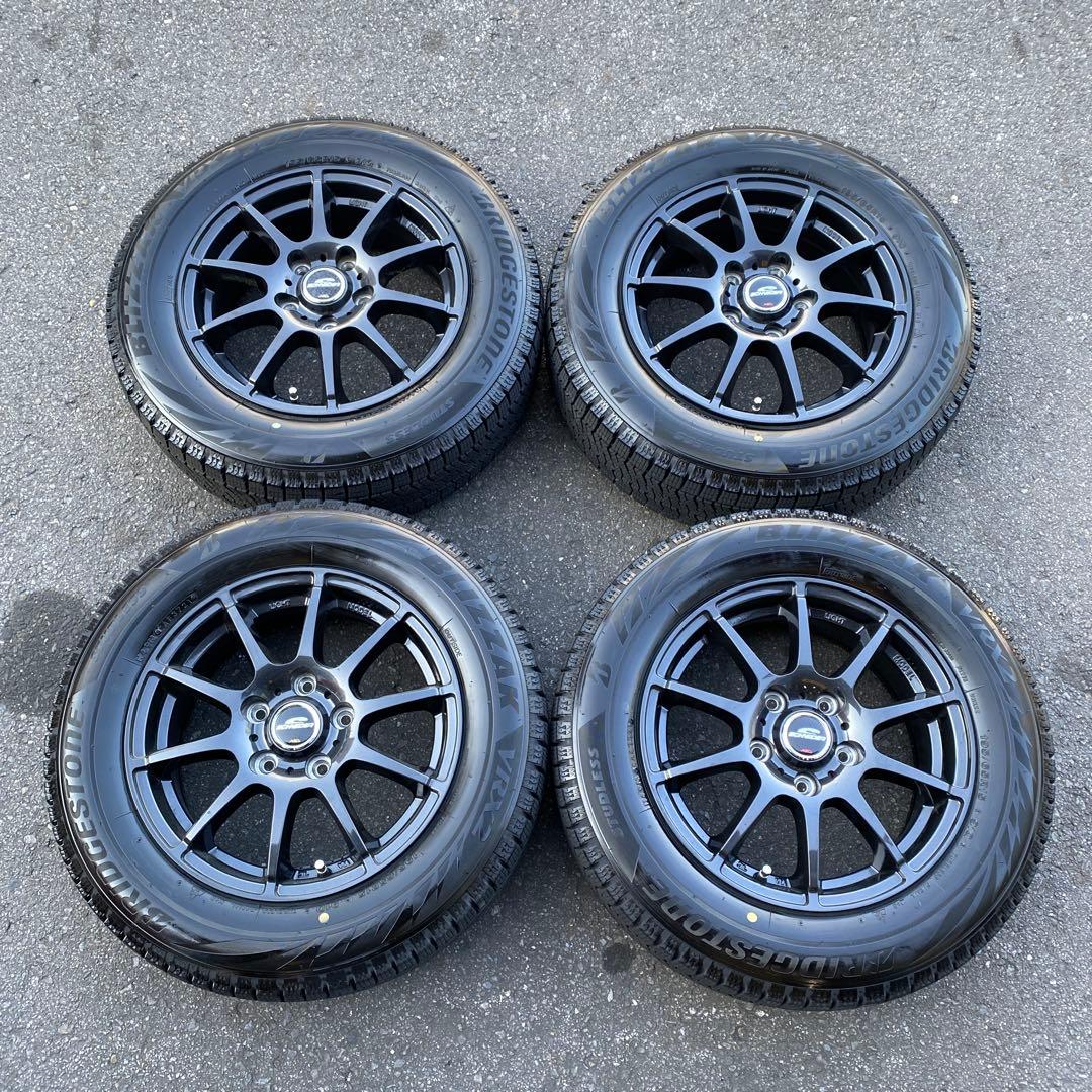 中古バリ溝ブリヂストンスタッドレスセット195/65R15 セレナ