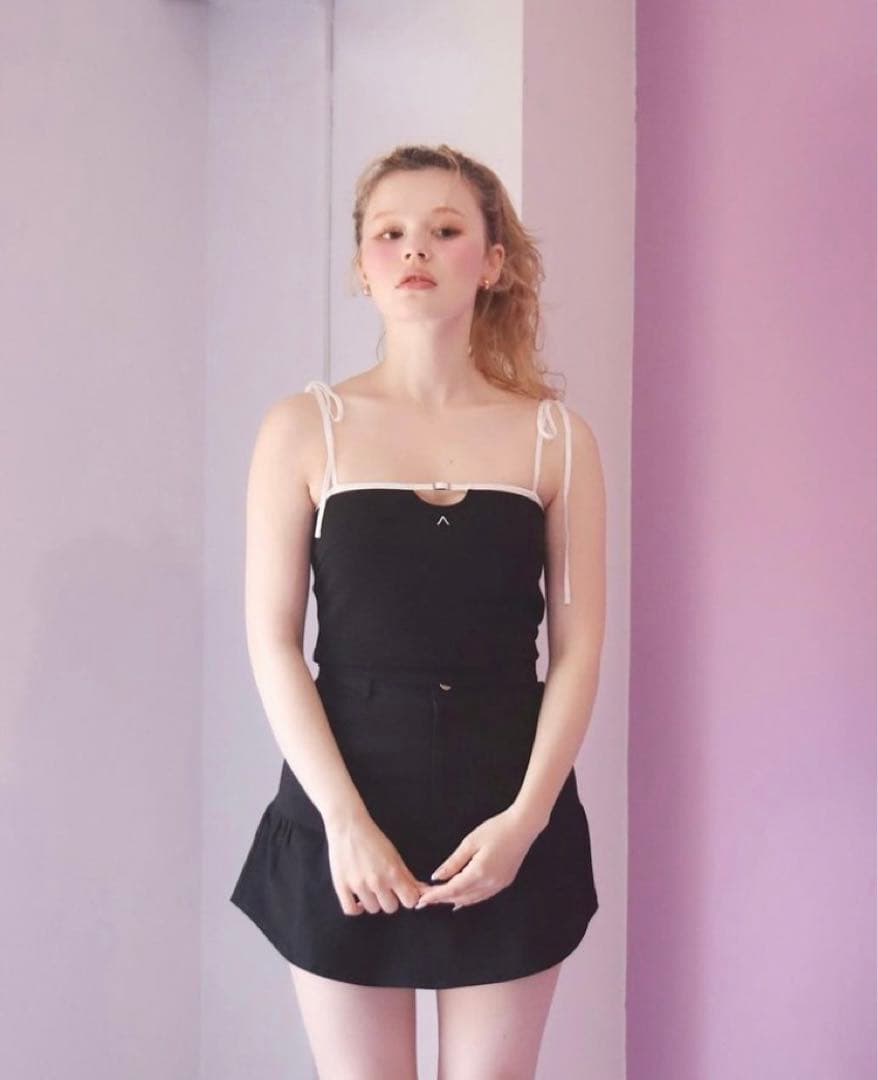 新品　andmary ボビーガールズトップス　黒　アンドマリー