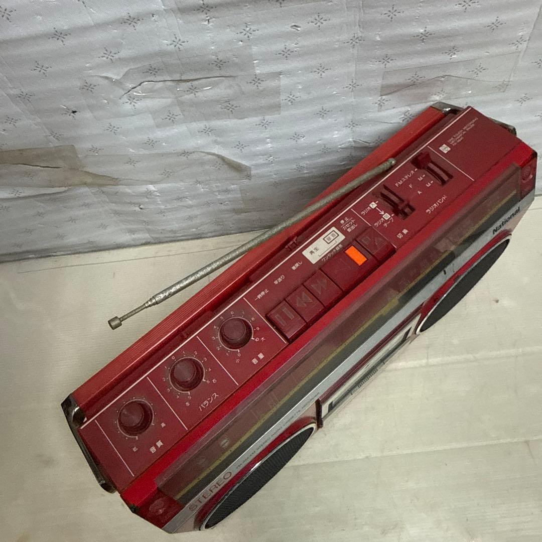National RX-4940 ナショナル ラジカセ 赤 昭和レトロ
