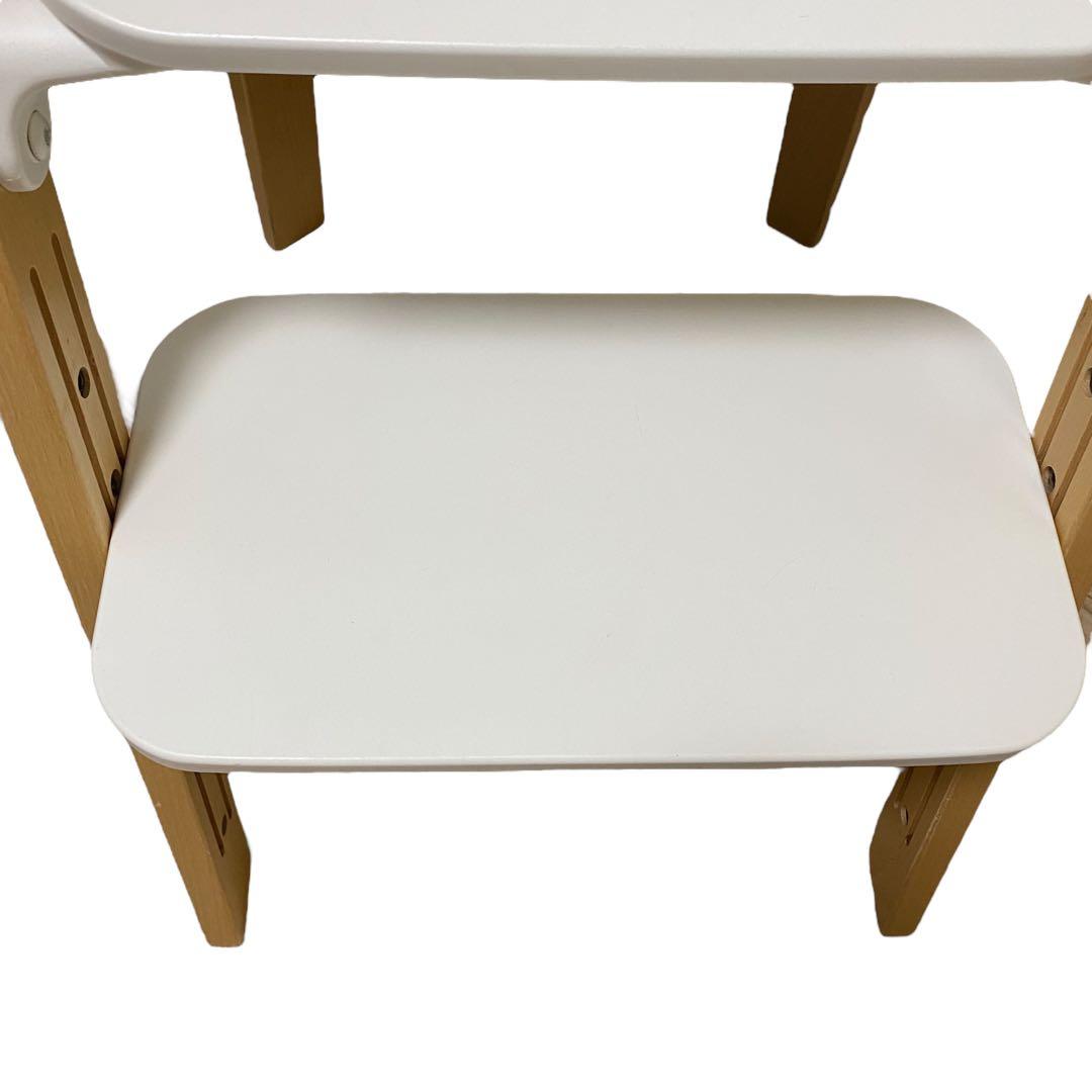 【良品】STOKKE ステップスチェア ホワイト/ナチュラル