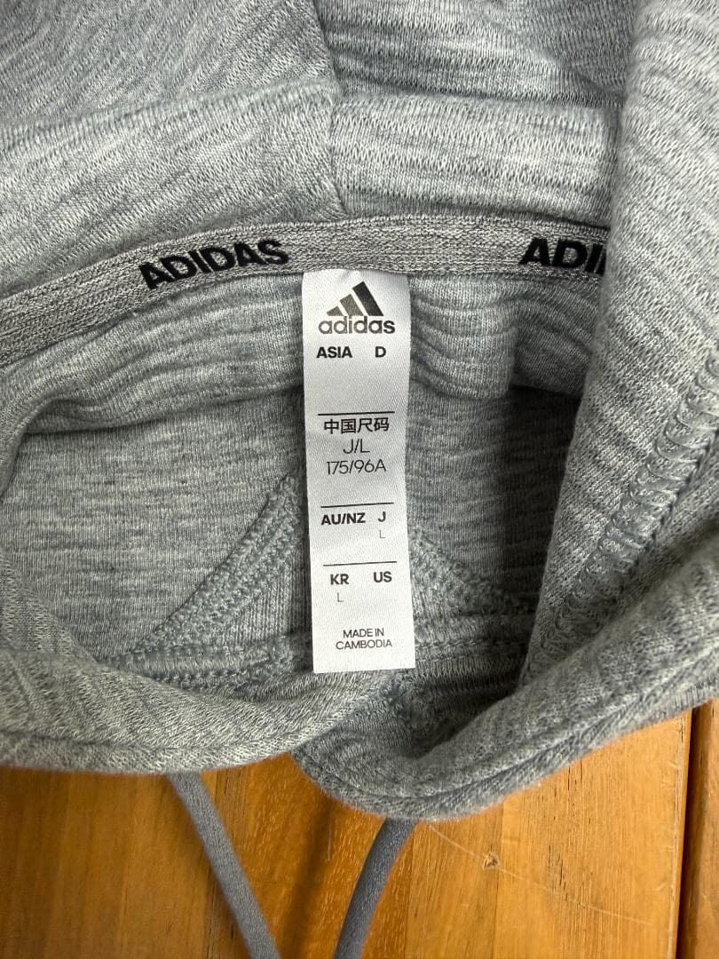 アディダスゴルフ　アイアンデザインパーカー　グレー L