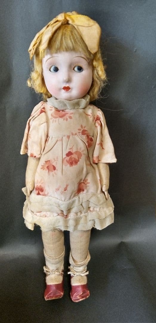 三越ドール　フラーティアイ　大正　昭和　サクラビスク　人形