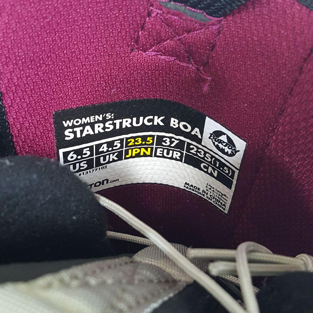 極美品 バートン レディース スノボーブーツ STARSTRUCK 黒 23.5