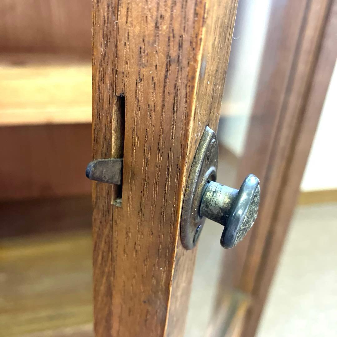 昭和レトロな引き出し付きガラス棚（飾り棚や本棚に）