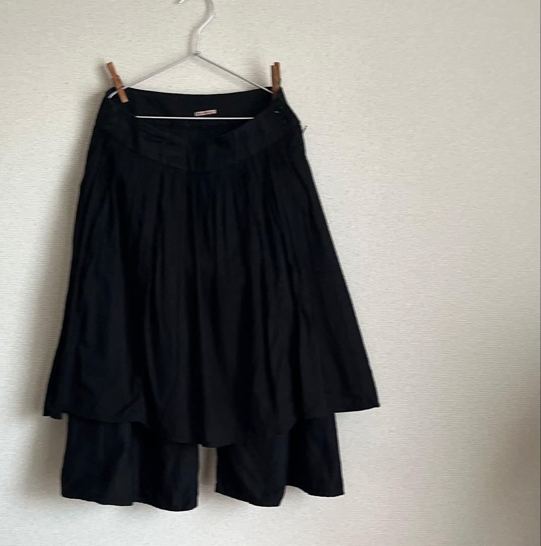 KAPITAL キャピタル　スカート風パンツ　ブラック　サイズ1 フリルパンツ