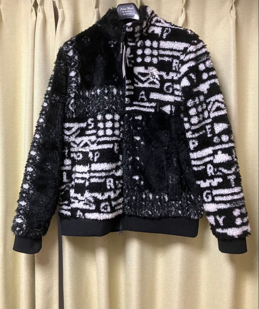 パーリーゲイツ　フリースジャケット 黒/白　サイズ５