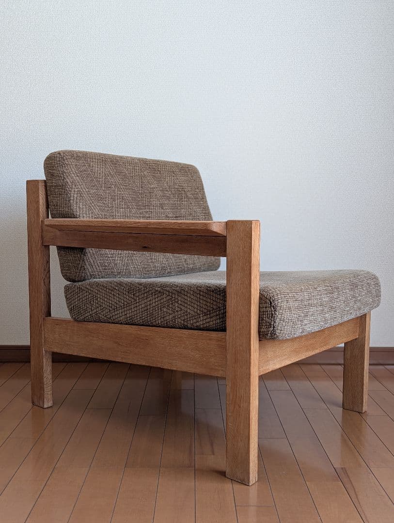 のんき大将　北欧ヴィンテージソファ　オーク　右アーム