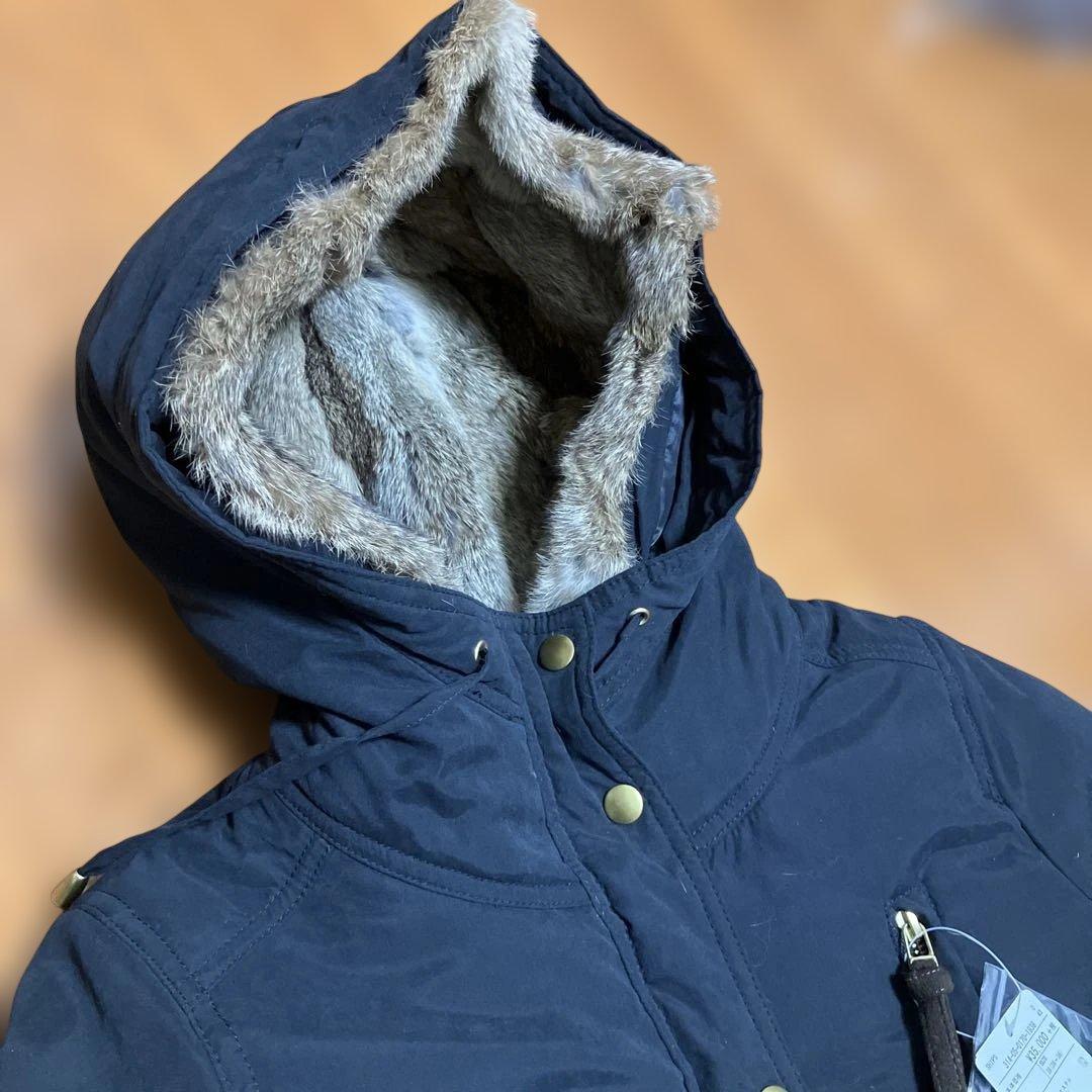 新品、未使用　SHIPS for women ラビットファー モッズコート