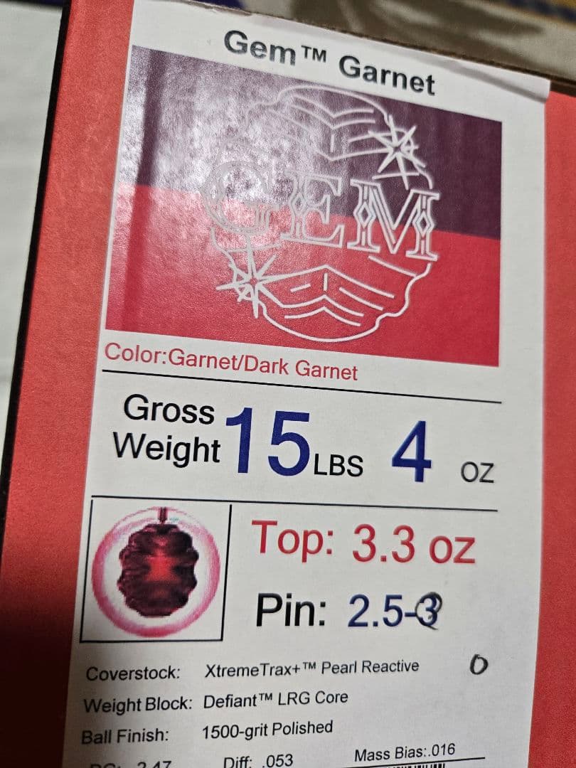 ロトグリップ　ジェムガーネット 15ポンド4オンス　サムレス