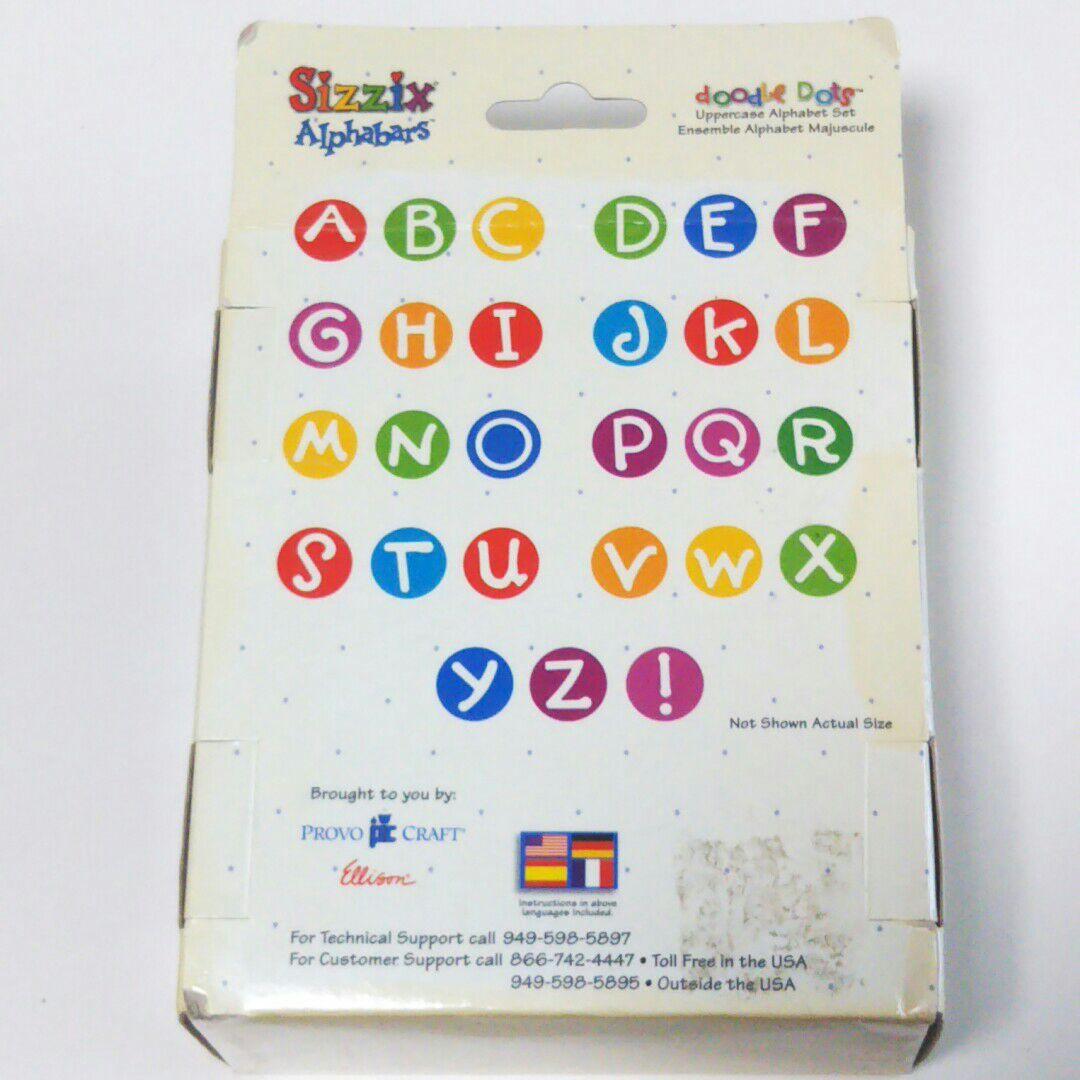 シジックス アルファベット ダイ タグ doodle dots 大文字